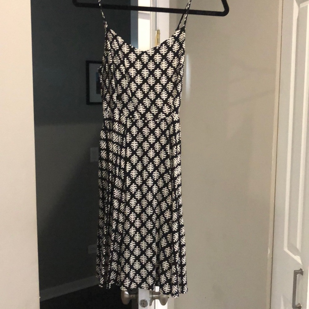 Black and white mini dress- adjustable straps